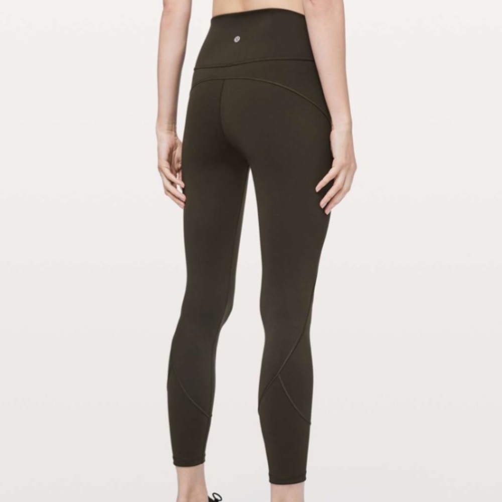 SOLD Lululemon in movement leggings 25” dark olive